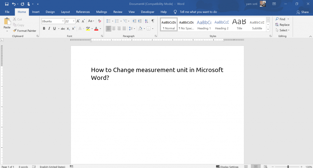 How To Change The Ruler Measurement Unit In Microsoft Word - Yamsoti ...