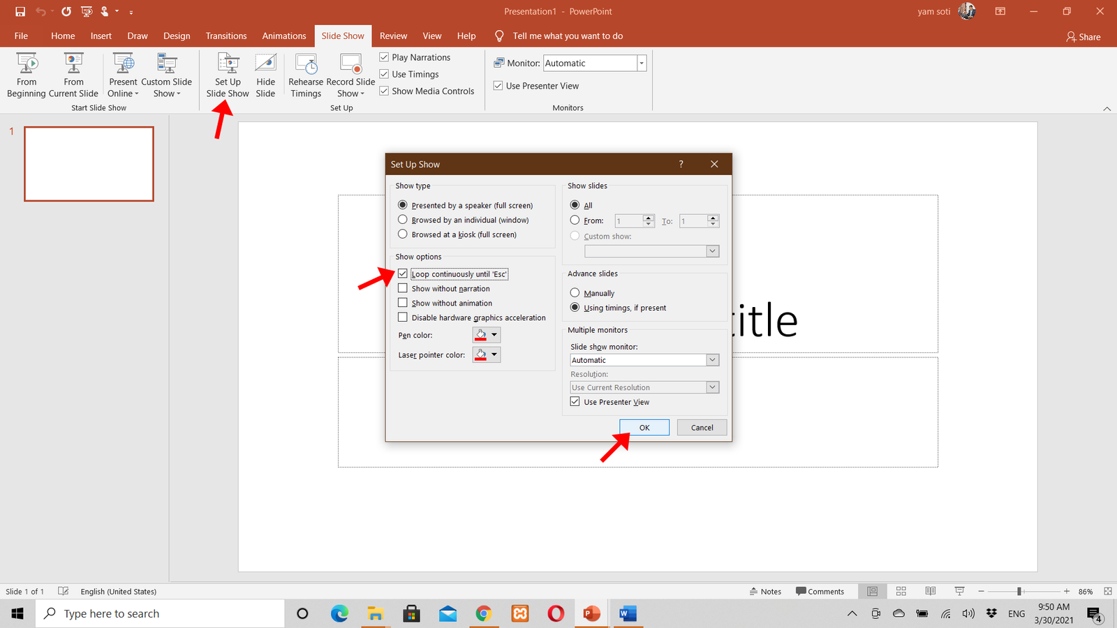 How to Create a Looping Slideshow in PowerPoint